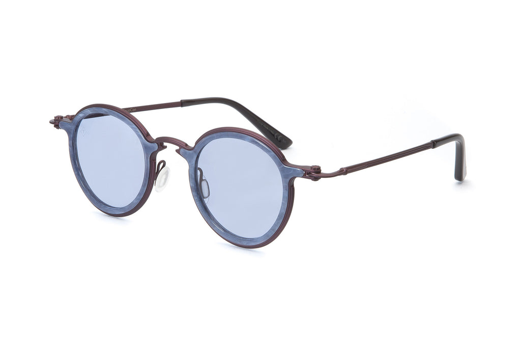 Tavat - Retros | C. Frame color - Bordeaux Milky Blu Hav. Lens color - Sky Blue