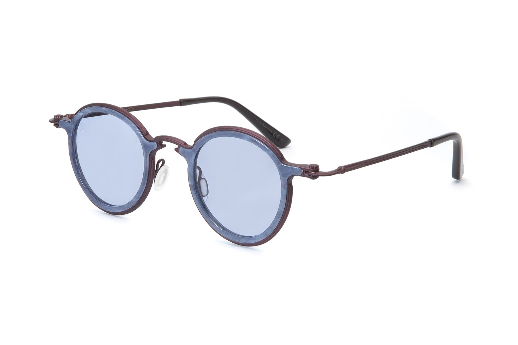 Tavat - Retros | C. Frame color - Bordeaux Milky Blu Hav. Lens color - Sky Blue