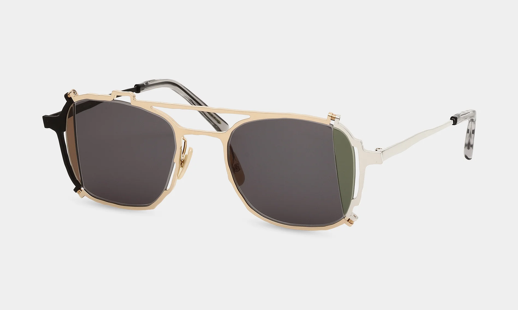 MASAHIRO MARUYAMA - MM-0080 Sunglasses : broken Lens, Color: No.2 Black - Gold - Silver