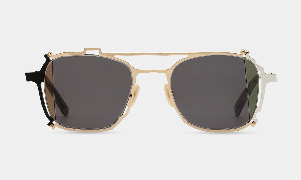 MASAHIRO MARUYAMA - MM-0080 Sunglasses : broken Lens, Color: No.2 Black - Gold - Silver