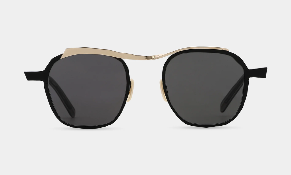 MASAHIRO MARUYAMA - MM-0091 Sunglasses, Color: No.2 Black - Gold [Smoke Lens]
