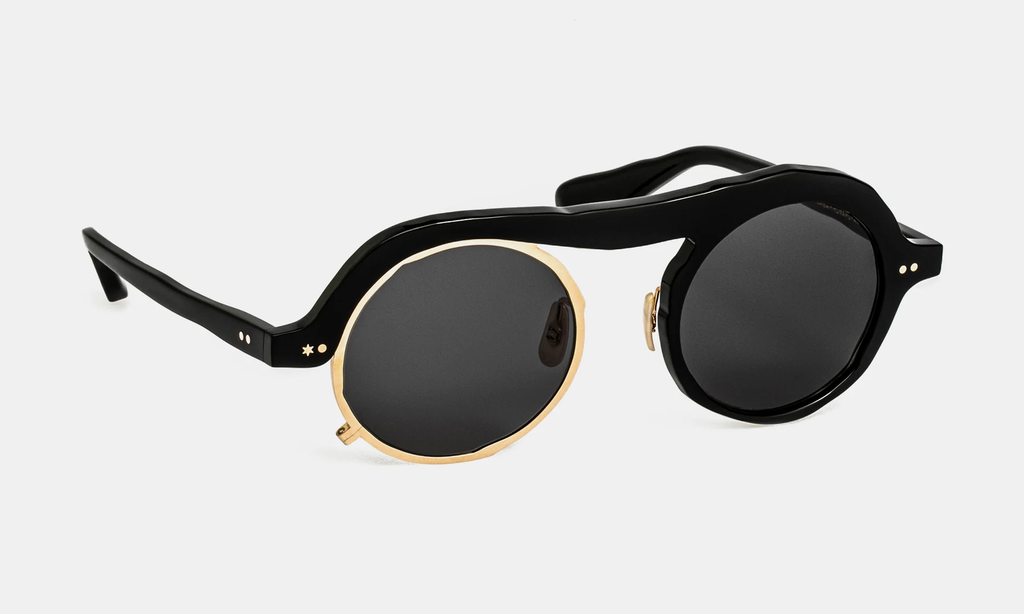 MASAHIRO MARUYAMA - MM-0051 Sunglasses, Color: No.1 Black / Gold (Smoke Lens)